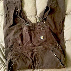 Brown carhart women’s overalls